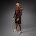Рашгард - Venum Quetzal Fury Long Sleeve Rashguard - Black/Fury Red/ Tangerine​